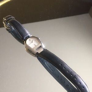 Black and silver coach watch
